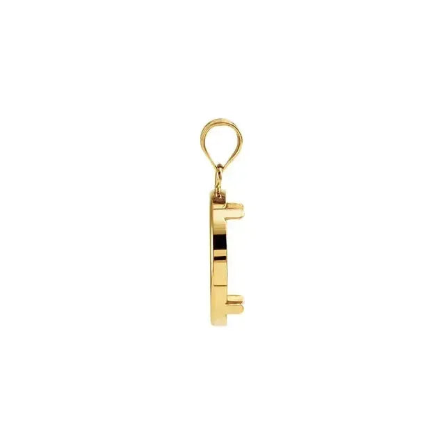 14K Gold Mounting Pendant for American Gold Eagle 1/10 Oz
