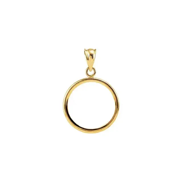14K Gold Mounting Pendant for American Gold Eagle 1/10 Oz