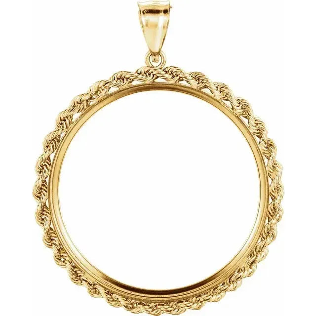 14K Gold Frame for American Eagle 1 Oz Round