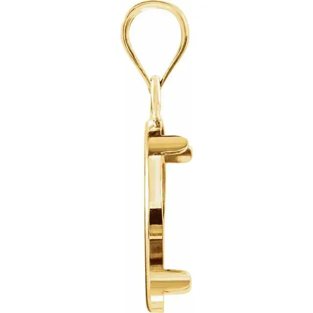 14K Gold Coin Frame Bezel Pendant Mounting for Chinese Panda 1/20 Oz and Isle of Man Cat 1/25 Oz Round