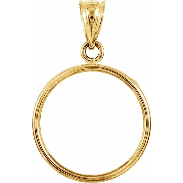 14K Gold Coin Frame for Mexican 2 1/2 Peso Round