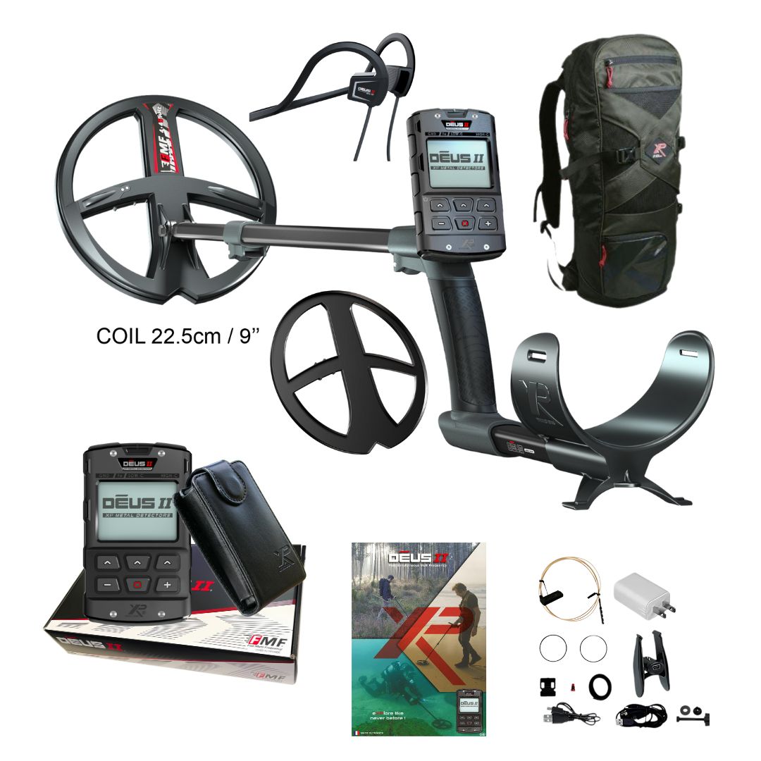 XP DEUS II with BH-01 Headphones Metal Detector and Backpack 240 - Destination Gold Detectors