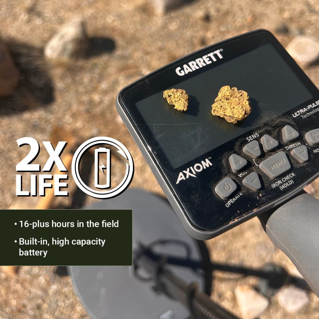 Garrett Axiom PI Gold Detector with MS-2 Headphones, Mono and Focused Core DD Coils