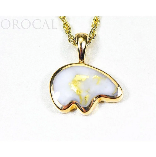 Orocal Gold Quartz Bear Pendant PBR1SHQX