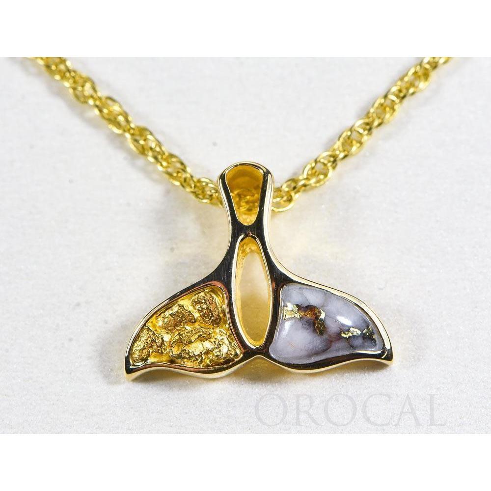 Orocal Gold Quartz Whales Tail Pendant PWT24NQX-Destination Gold Detectors