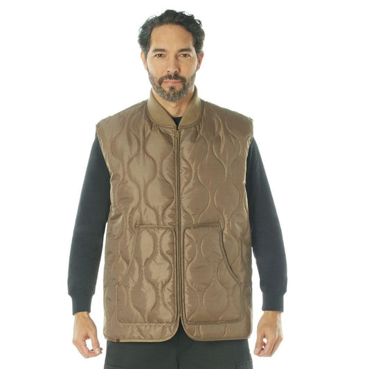 Rothco Quilted Woobie Vest - Coyote Brown - Destination Gold Detectors
