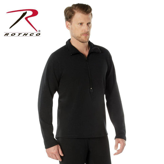 Rothco ECWCS Gen III Mid-Weight Underwear Top (Level II) - Black-Destination Gold Detectors