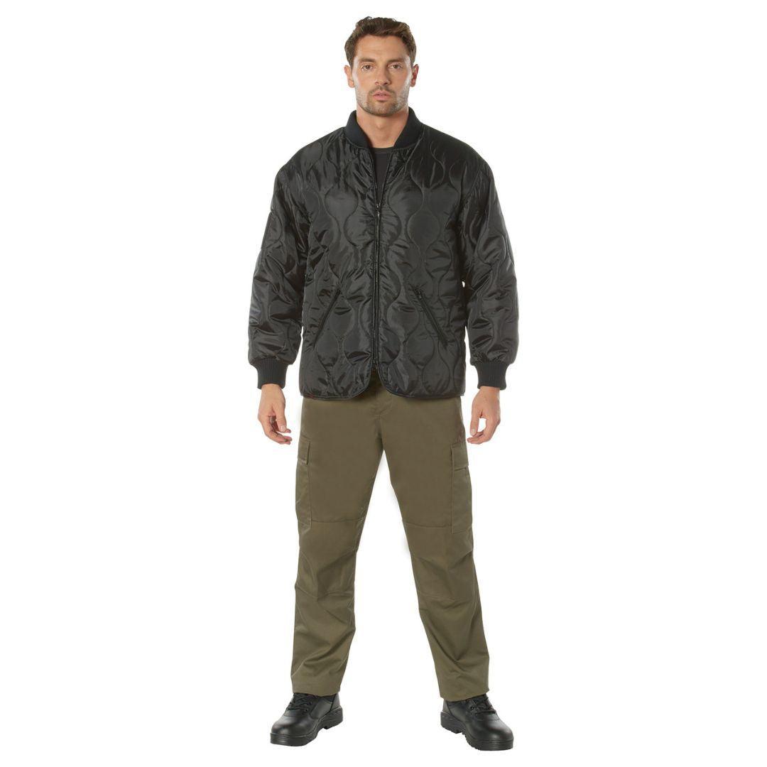 Rothco Black Concealed Carry Quilted Woobie Jacket - Destination Gold Detectors