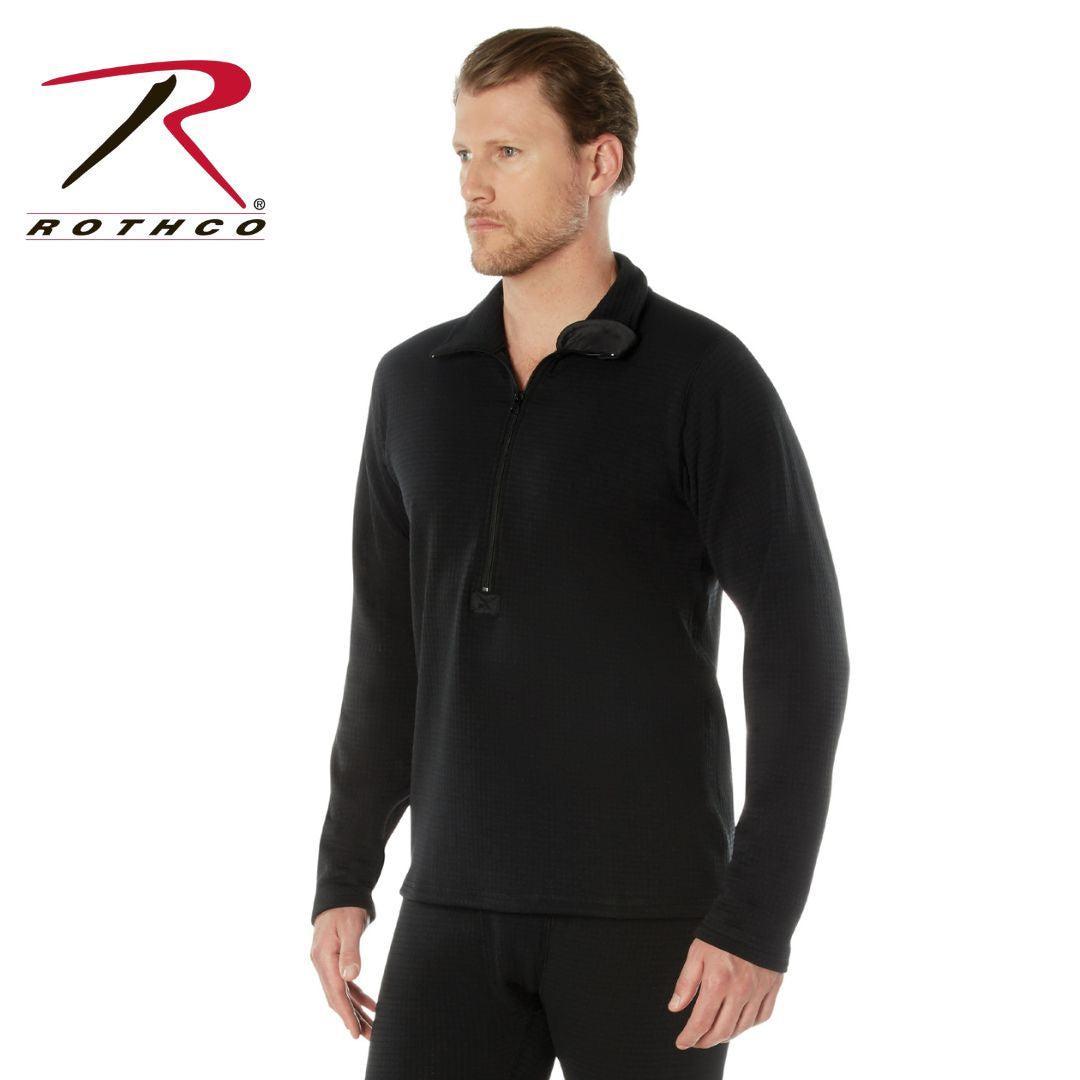 Rothco ECWCS Gen III Mid-Weight Underwear Top (Level II) - Black-Destination Gold Detectors