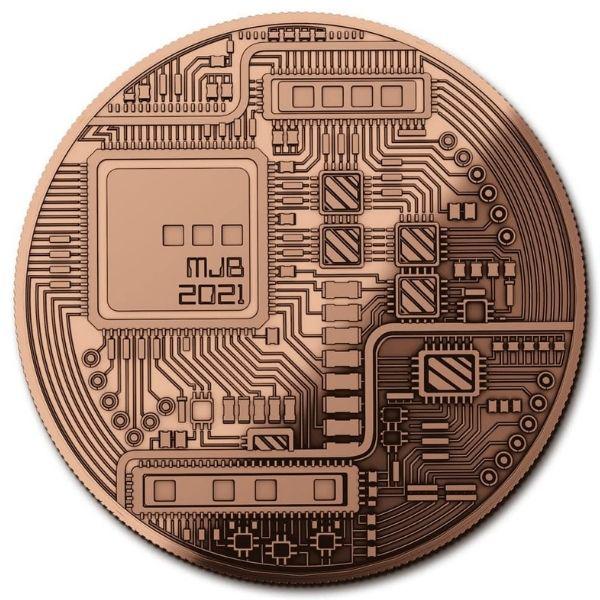 1 oz Bitcoin Commemorative Copper Round-Destination Gold Detectors