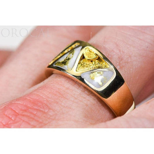 Orocal Gold Quartz Men's Ring with Diamonds RM883D20NQ-Destination Gold Detectors