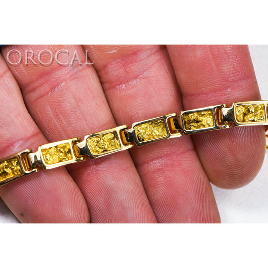 Orocal Gold Nugget Bracelet B6MM14L-Destination Gold Detectors