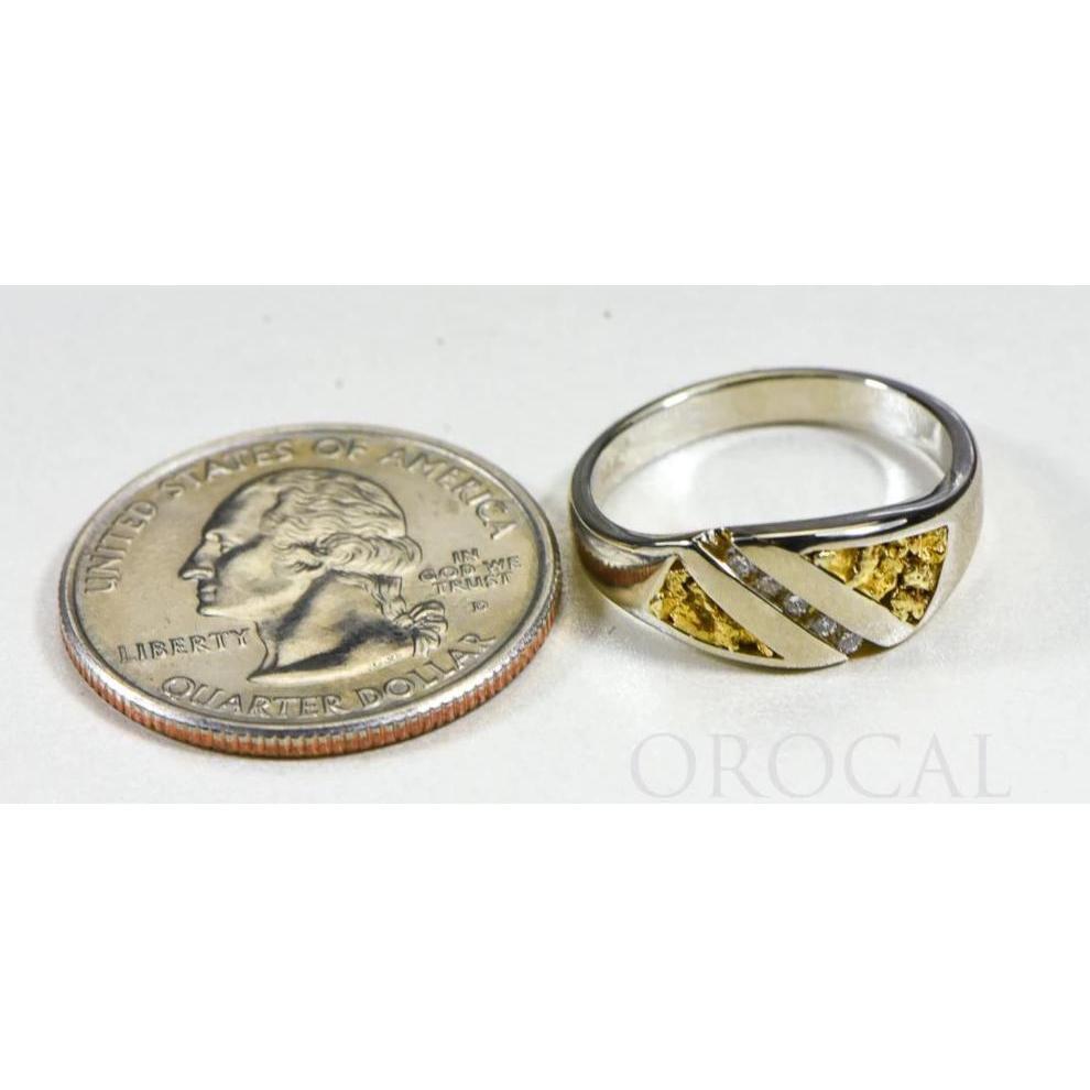 Orocal Gold Nugget Ladies Ring with Diamonds - RL1068DNW-Destination Gold Detectors