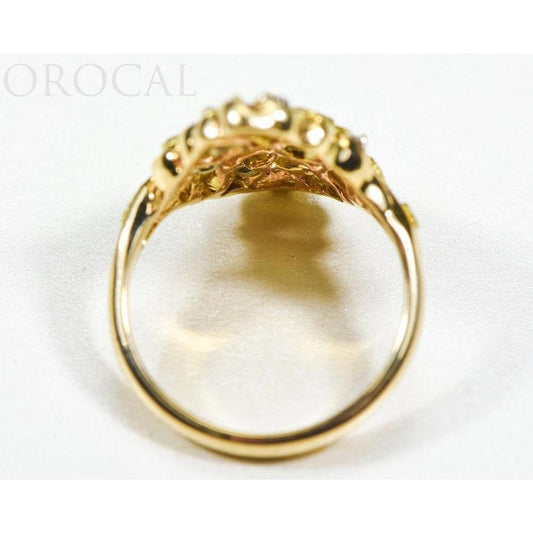 Orocal Gold Nugget Ladies Ring with Diamonds RL239D14-Destination Gold Detectors