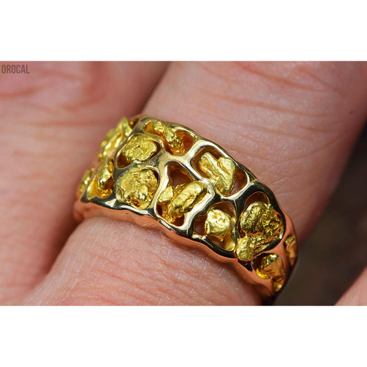 Orocal Gold Nugget Men's Ring RM184-Destination Gold Detectors