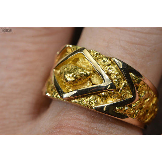Orocal Gold Nugget Men's Ring RM315-Destination Gold Detectors