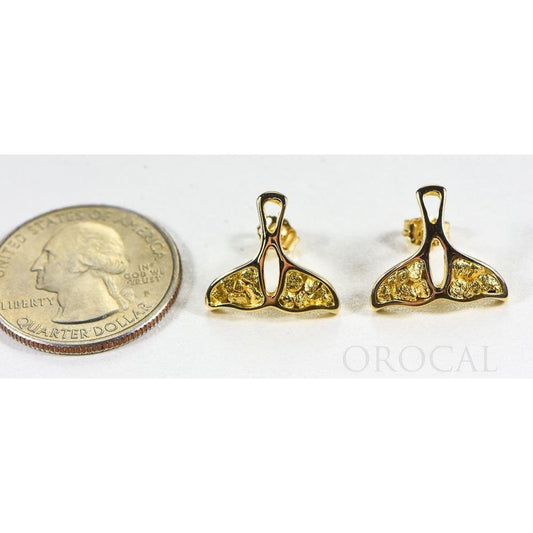 Orocal Gold Nugget Whale Tail Earrings EWT22N-Destination Gold Detectors