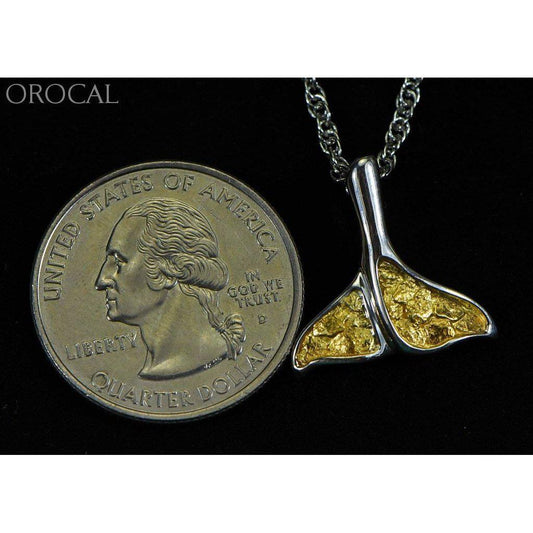 Orocal Gold Nugget Whale Tail Pendant PDLWT113NSS-Destination Gold Detectors