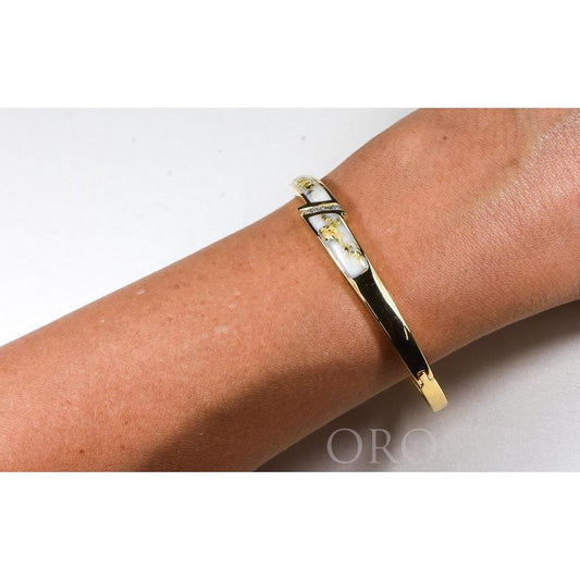 Orocal Gold Quartz Bracelet with Diamonds BBDL147DQ-Destination Gold Detectors