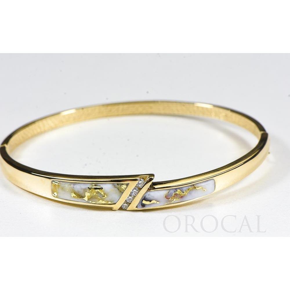 Orocal Gold Quartz Bracelet with Diamonds BBDL147DQ-Destination Gold Detectors