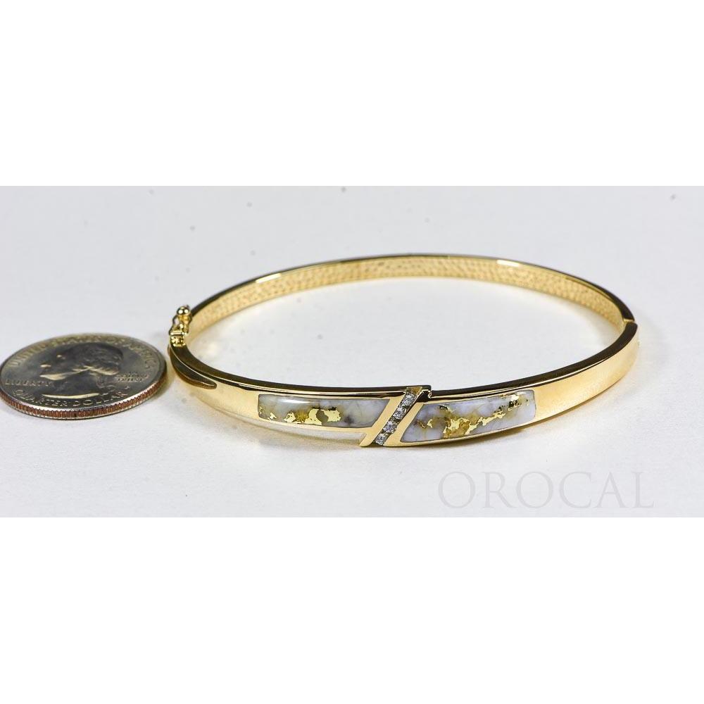 Orocal Gold Quartz Bracelet with Diamonds BBDL147DQ-Destination Gold Detectors