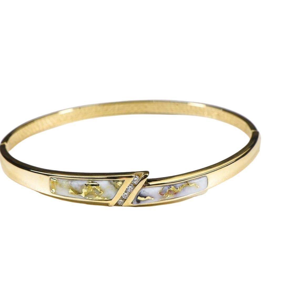 Orocal Gold Quartz Bracelet with Diamonds BBDL147DQ-Destination Gold Detectors