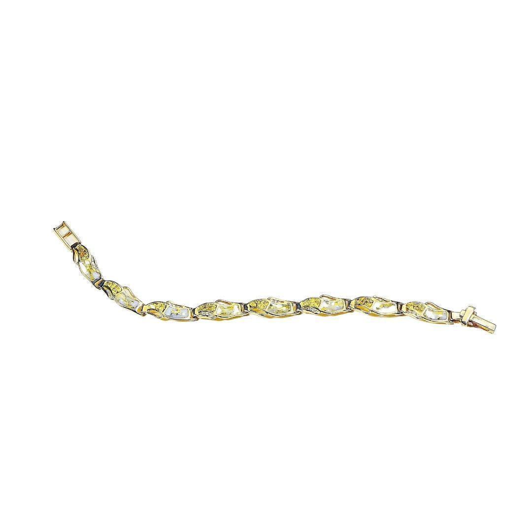 Orocal Gold Quartz Bracelet with Diamonds BWB24D36NQ-Destination Gold Detectors