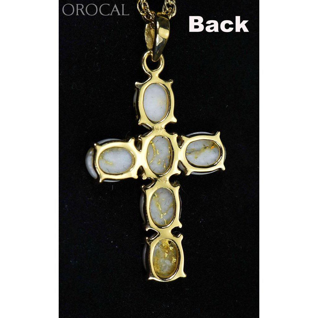 Orocal Gold Quartz Cross Pendant PCR1162Q-Destination Gold Detectors
