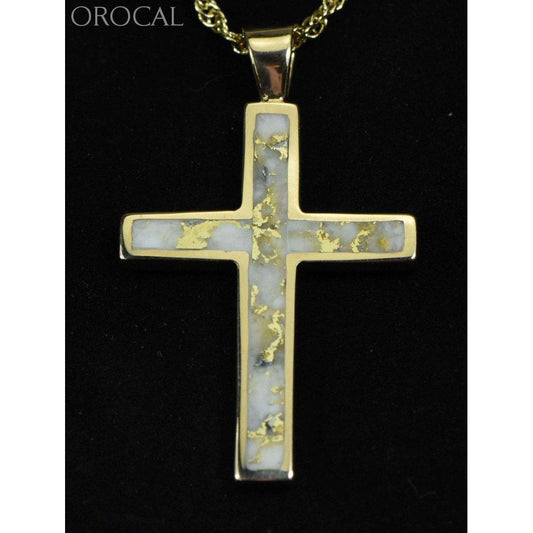 Orocal Gold Quartz Cross Pendant PCR18QX-Destination Gold Detectors