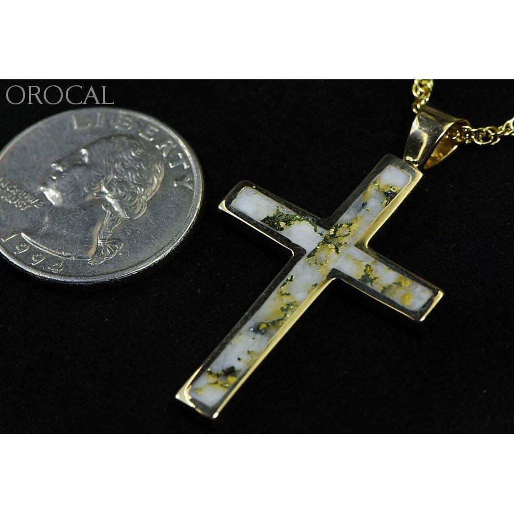 Orocal Gold Quartz Cross Pendant PCR18QX-Destination Gold Detectors