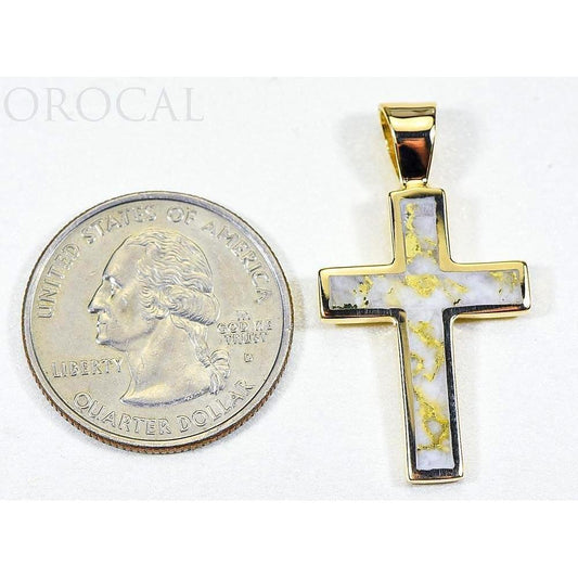 Orocal Gold Quartz Cross Pendant PCR21QX-Destination Gold Detectors
