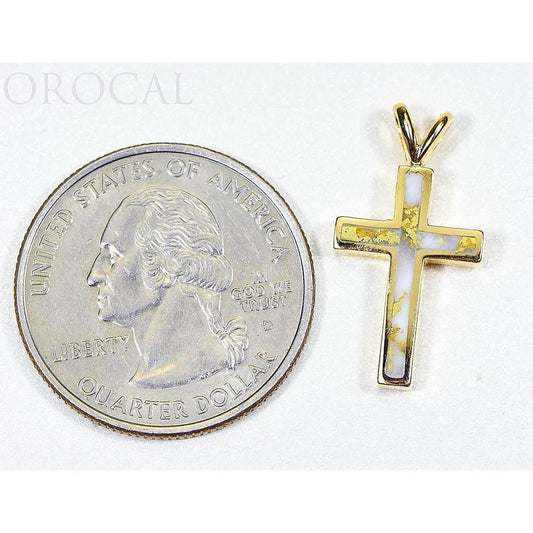Orocal Gold Quartz Cross Pendant PCR9QX-Destination Gold Detectors