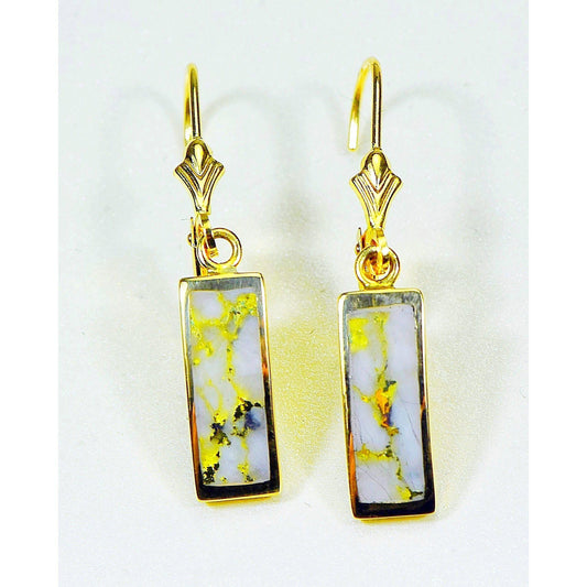 Orocal Gold Quartz Earrings Dangles EB5.5MMQ/LB-Destination Gold Detectors