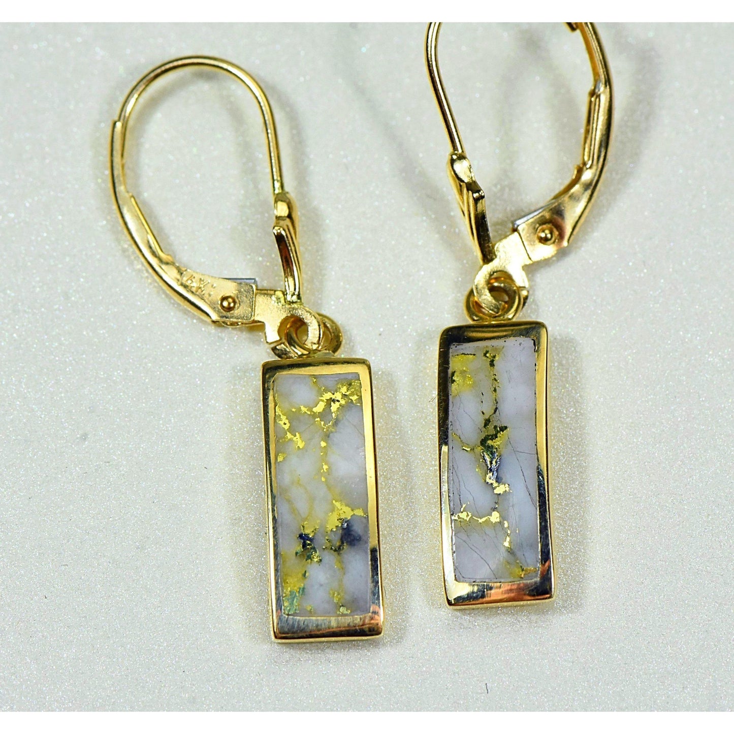 Orocal Gold Quartz Earrings Dangles EB5.5MMQ/LB-Destination Gold Detectors