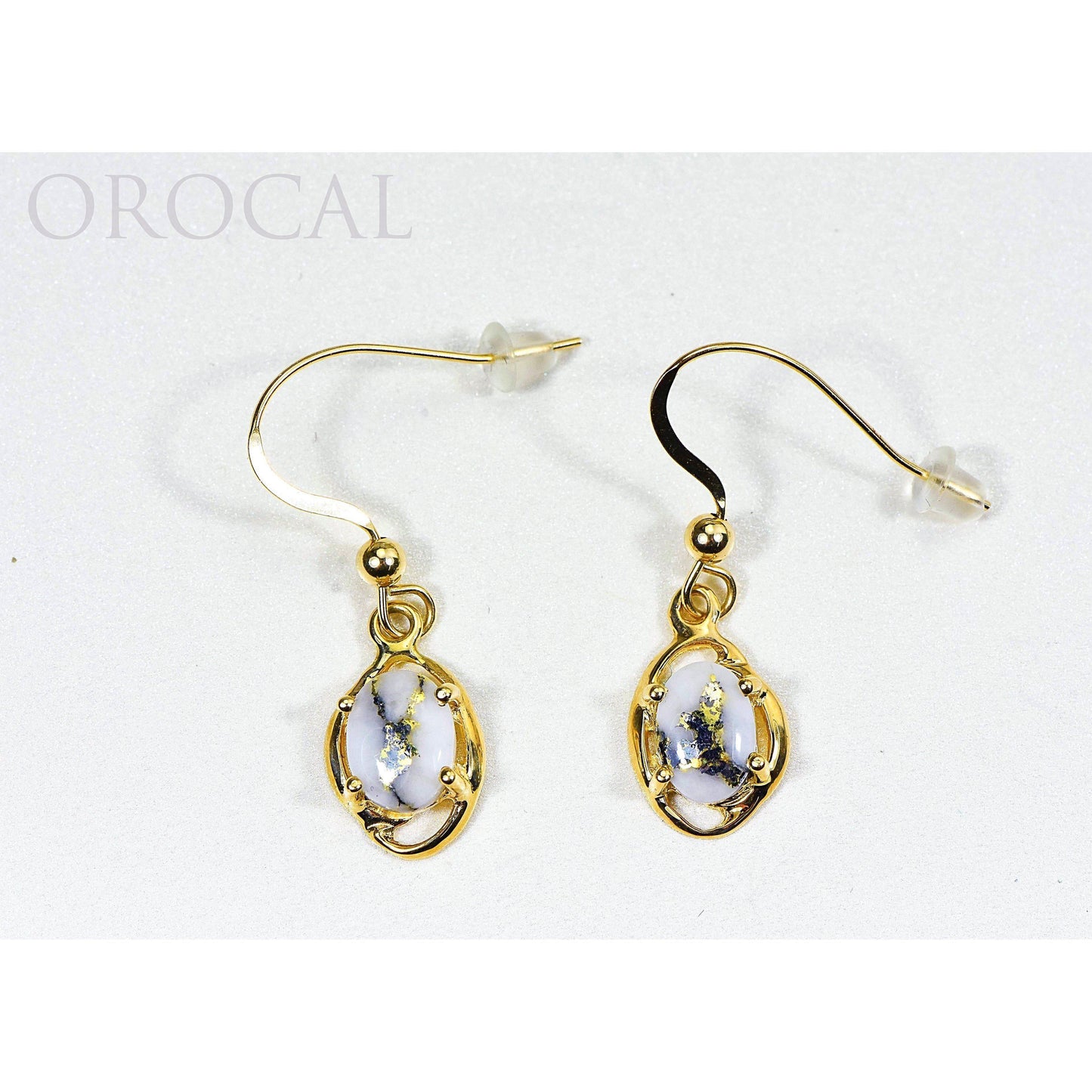 Orocal Gold Quartz Earrings Dangling EN805XSQ/WD-Destination Gold Detectors