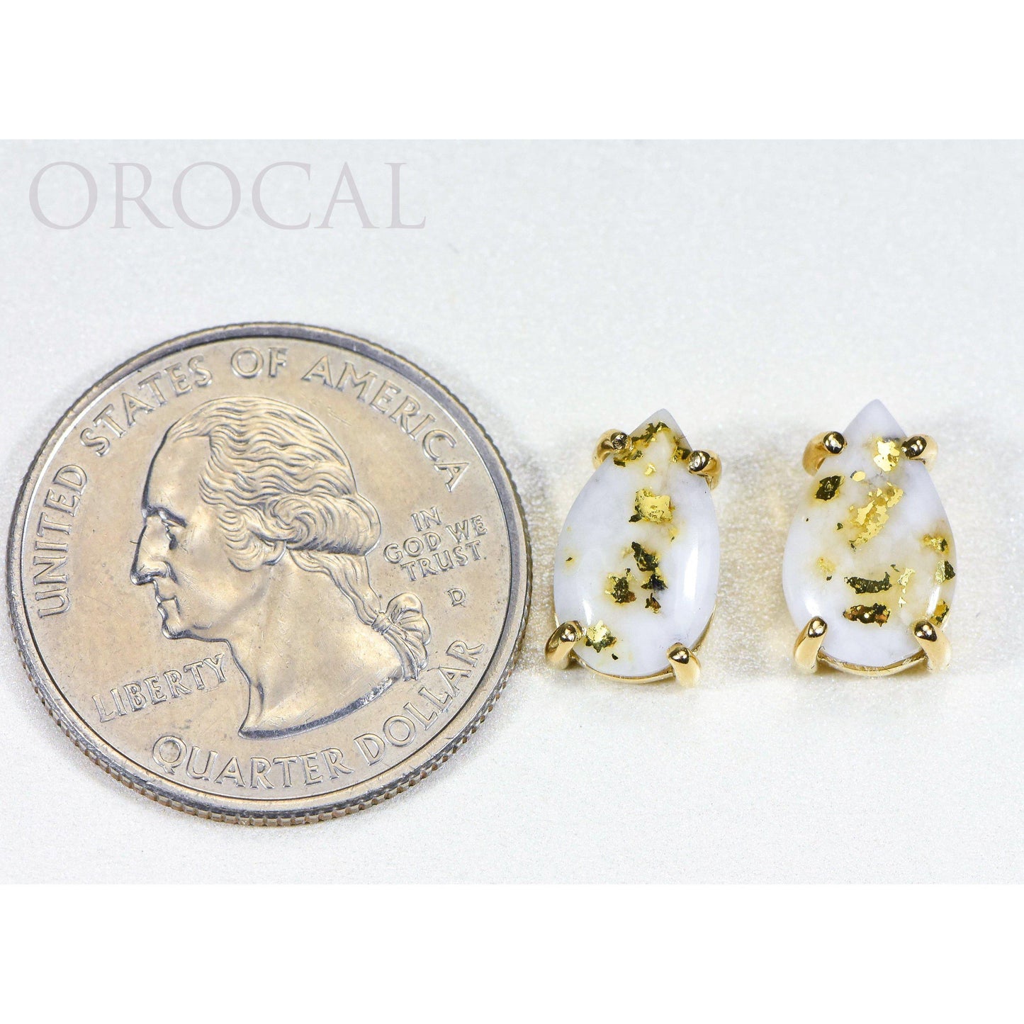 Orocal Gold Quartz Earrings E13*8Q-Destination Gold Detectors