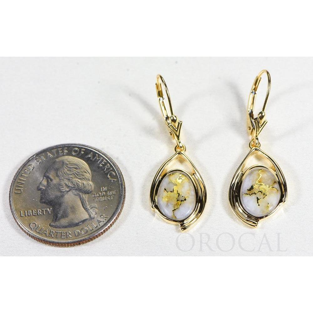 Orocal Gold Quartz Earrings Lever Backs EN1117Q/LB-Destination Gold Detectors