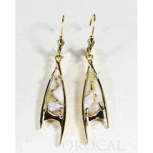 Orocal Gold Quartz Earrings Lever Backs EN3700Q/LB-Destination Gold Detectors