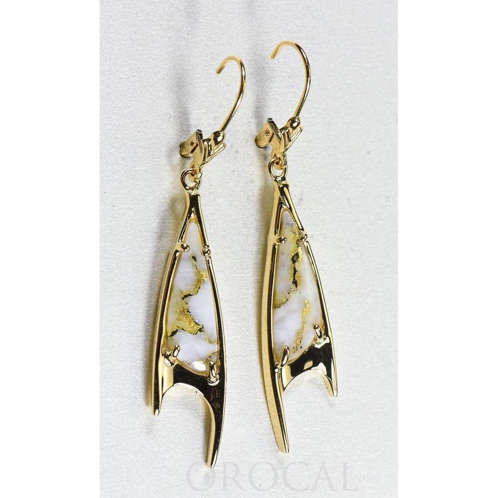 Orocal Gold Quartz Earrings Lever Backs EN3700Q/LB-Destination Gold Detectors