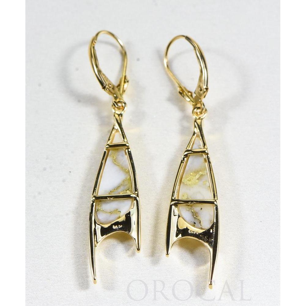 Orocal Gold Quartz Earrings Lever Backs EN3700Q/LB-Destination Gold Detectors