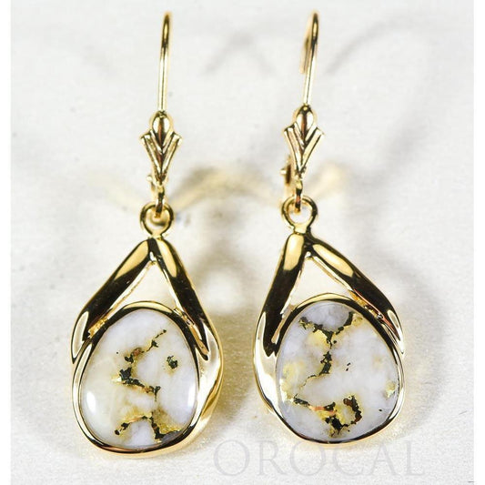 Orocal Gold Quartz Earrings Lever Backs EN782Q/LB-Destination Gold Detectors