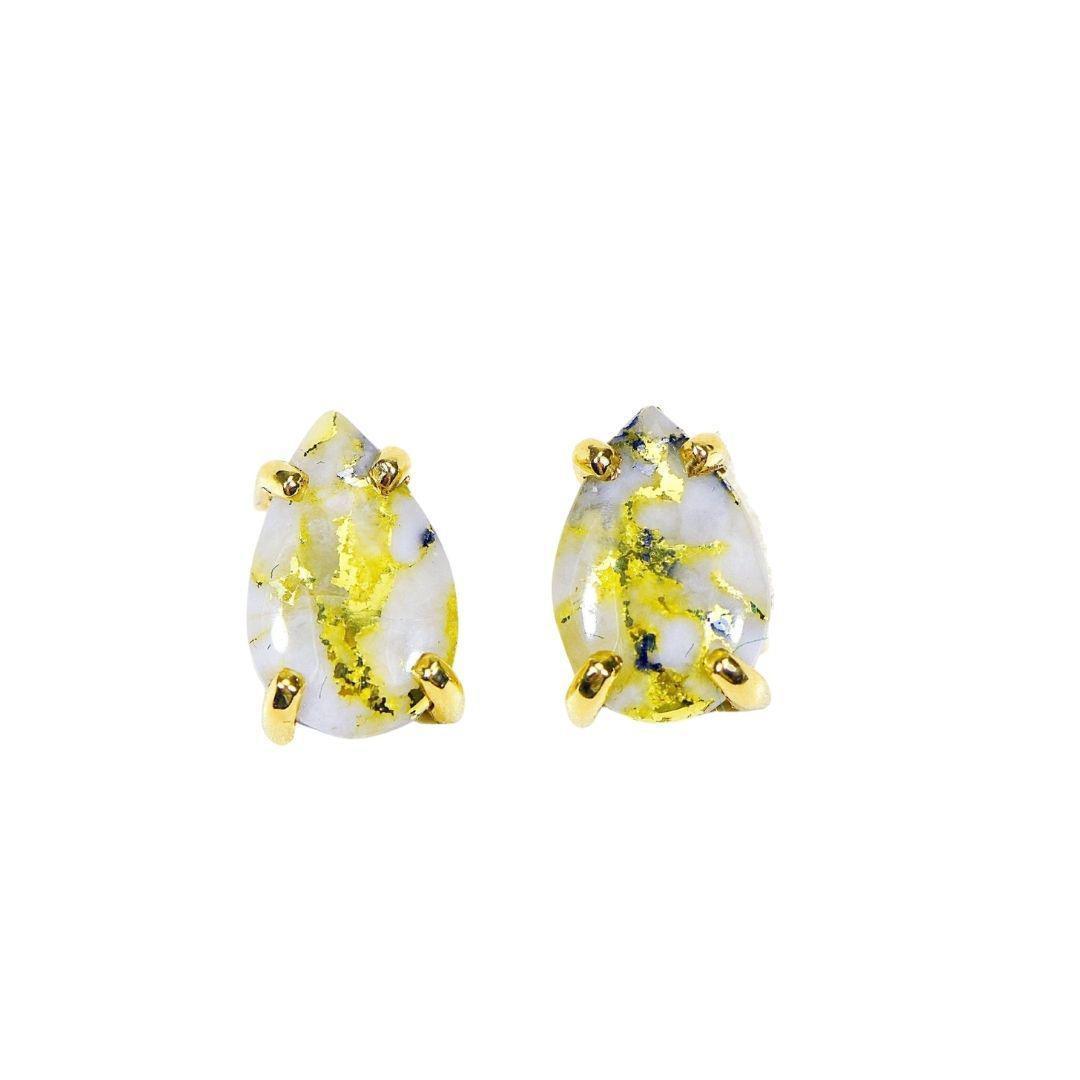 Orocal Gold Quartz Earrings Post Backs E10*7Q-Destination Gold Detectors