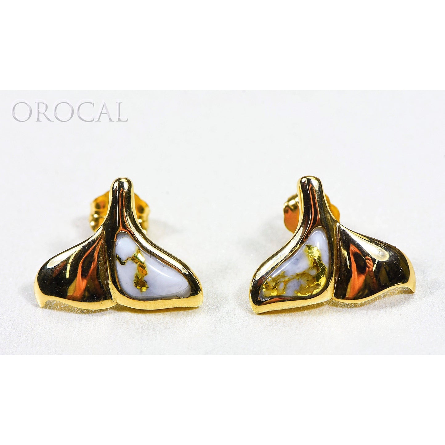 Orocal Gold Quartz Earrings Post Backs EDLWT12Q-Destination Gold Detectors