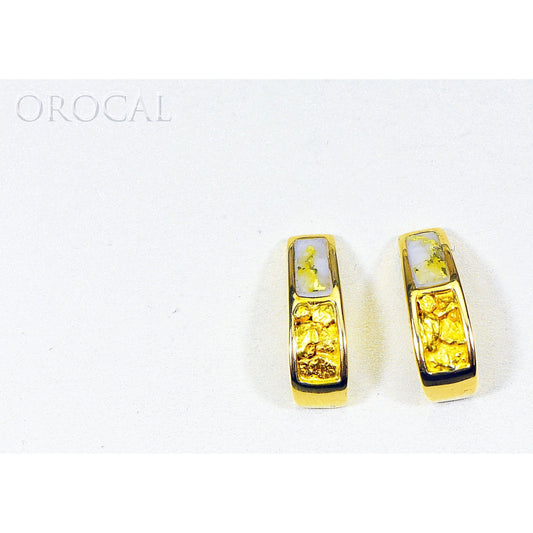Orocal Gold Quartz Earrings Post Backs EH41NQ-Destination Gold Detectors