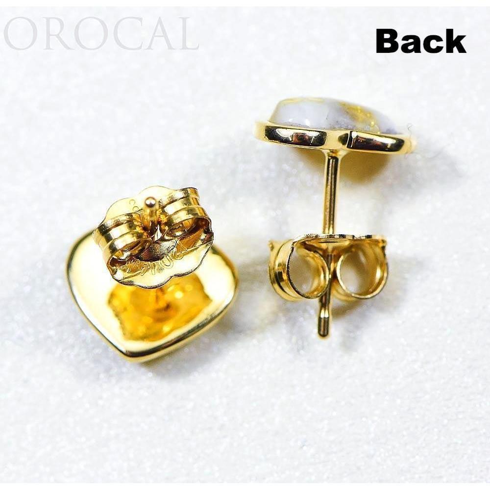 Orocal Gold Quartz Heart Earrings Post Backs EHE7Q-Destination Gold Detectors