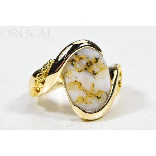 Orocal Gold Quartz Ladies Ring RL1002NQ-Destination Gold Detectors