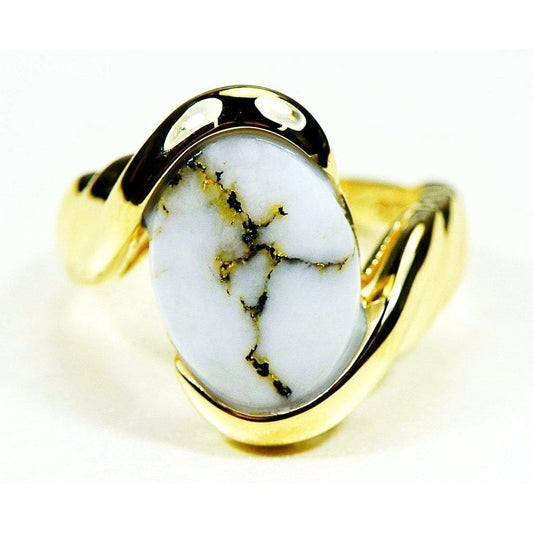 Orocal Gold Quartz Ladies Ring RL1002Q-Destination Gold Detectors
