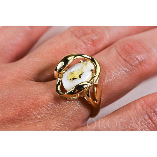 Orocal Gold Quartz Ladies Ring RL1028Q-Destination Gold Detectors