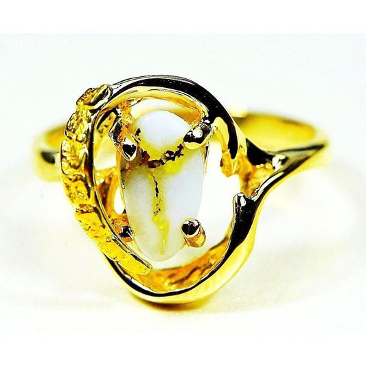 Orocal Gold Quartz Ladies Ring RL1043NQ-Destination Gold Detectors