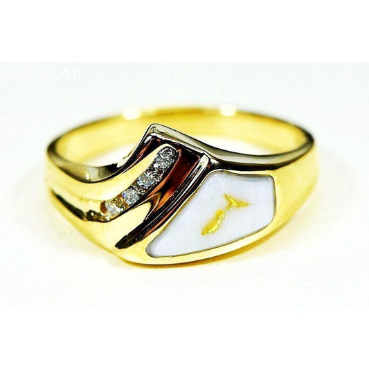 Orocal Gold Quartz Ladies Ring with Diamonds RL1073DQ-Destination Gold Detectors